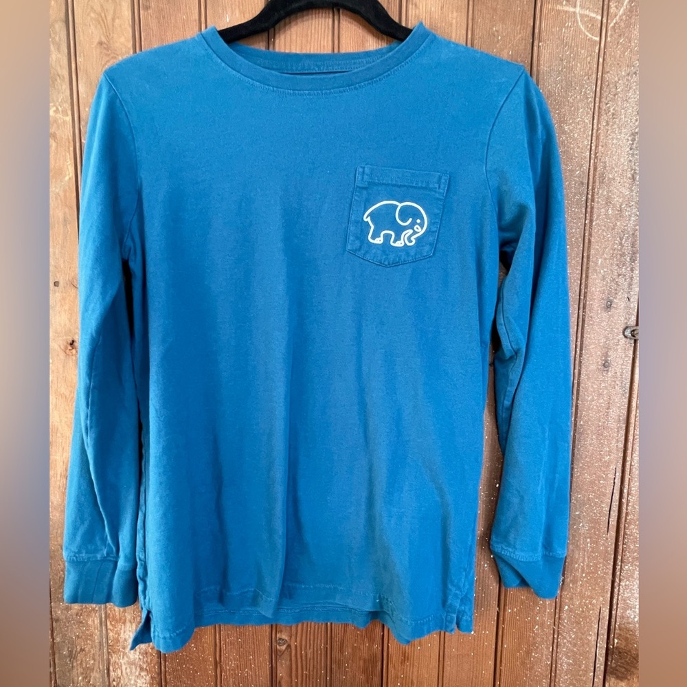 Ivory Ella Long Sleeve Shirt With Elephants Size XS